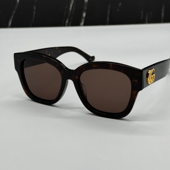 NEW GG1550SK 002 GUCCI HAVANA BROWN SQUARE WOMEN GUCCI SUNGLASSES - Picture 7 of 13